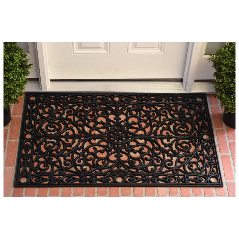 Calloway Mills AZ900222436 Gatsby Rubber Doormat, 24" x 36", Black - Image 4